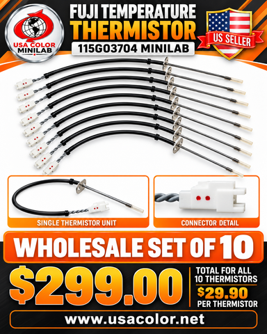 LOT OF 10 NEW PIECES FUJI FRONTIER TEMPERATURE THERMISTOR 115G03704