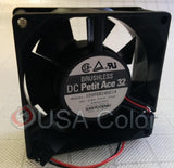 SANYO DENKI BRUSHLESS FAN DC  PETIT ACE 32  24V .09A MODEL 109P0824H214