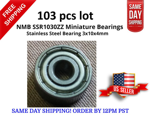 LOT OF 36 NEW NMB SSR1030ZZ Miniature Bearings Stainless Steel Bearing 3x10x4mm