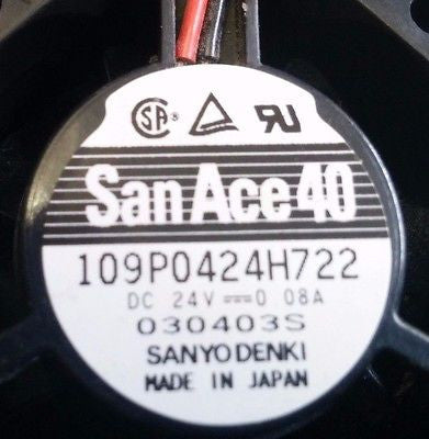 SANYO DENKY DC SAN ACE DC 24V 0.08A 109P0424H722 BRUSHLESS PART 119C881854B