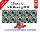 10 pcs 625Z Radial Ball Bearing 625-Z